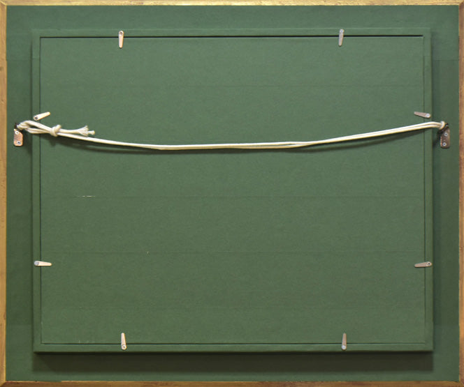 大久保泰「快晴大沼公園(函館・駒ヶ岳)」油絵・F6号 額縁裏側画像