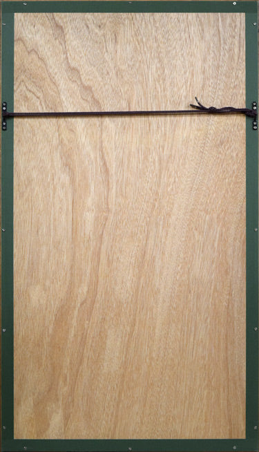 大本靖「河口の四季」木版画 額縁裏側画像