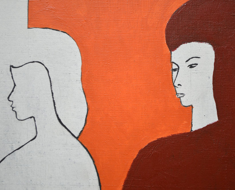 大沢昌助「無題」油絵・F8号 拡大画像1