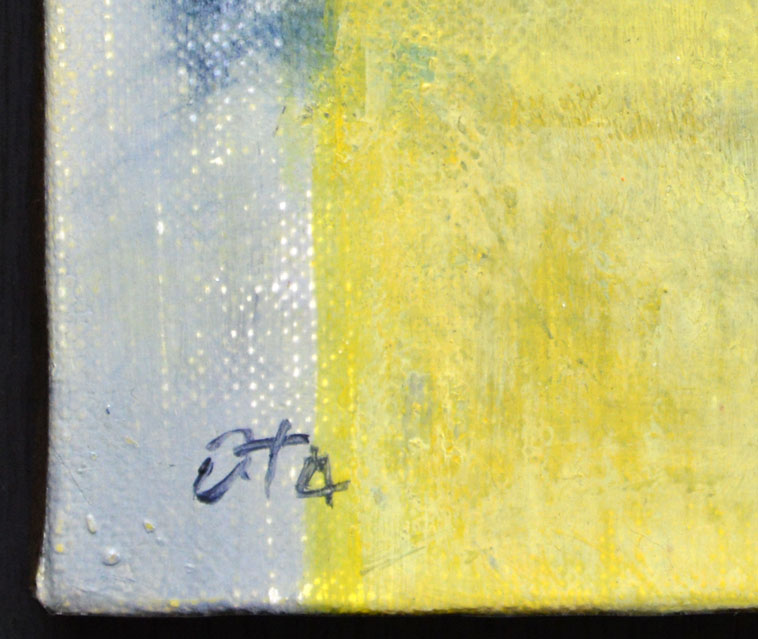 太田 保子「Brücke07-05」油絵・F3号 サイン部分