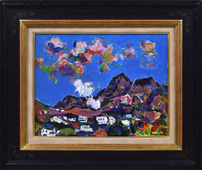 大内田茂士「箱根・大涌谷(オオワクダニ)」油絵・F6号