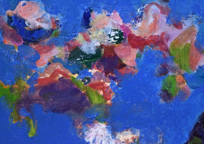 大内田茂士「箱根・大涌谷(オオワクダニ)」油絵・F6号 拡大画像1