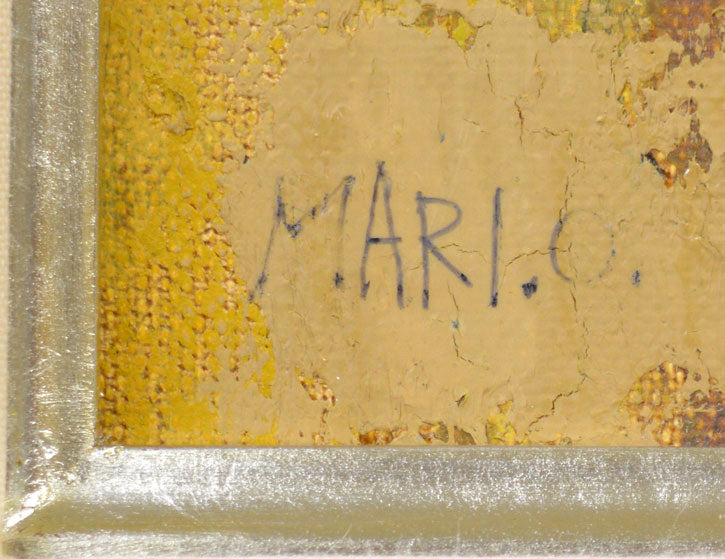 折橋真理子「ひまわり」油絵・F4号 サイン部分