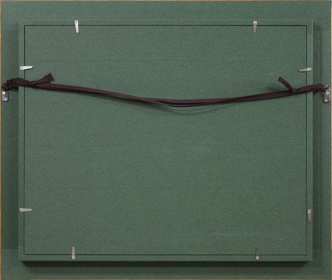 乙丸哲延「城への道」油絵・F6号 額縁裏側画像