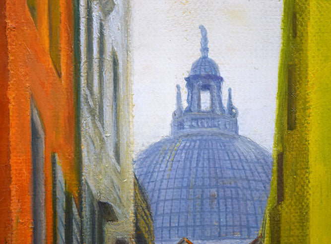 乙丸哲延「ヴェニス」油絵・SM 拡大画像1