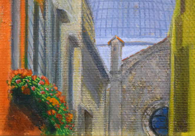 乙丸哲延「ヴェニス」油絵・SM 拡大画像2