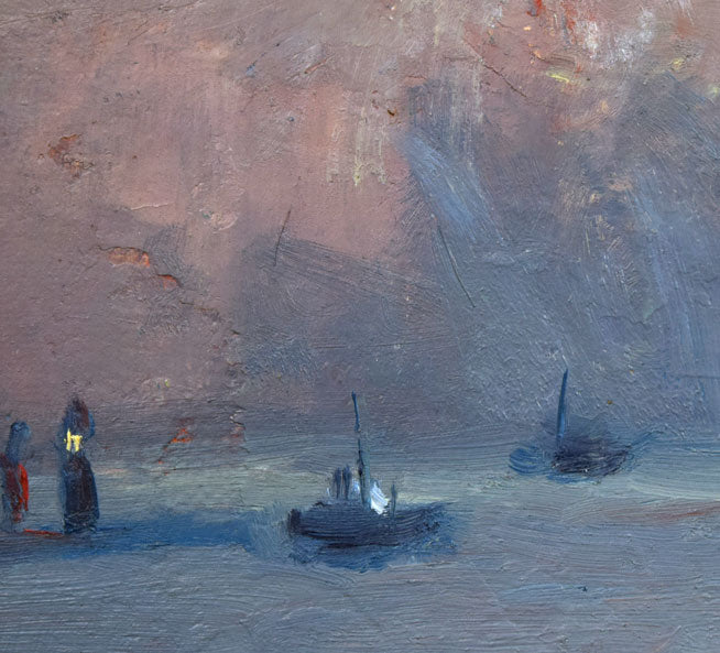 扇谷章二「流氷風景」油絵・F6号 拡大画像2