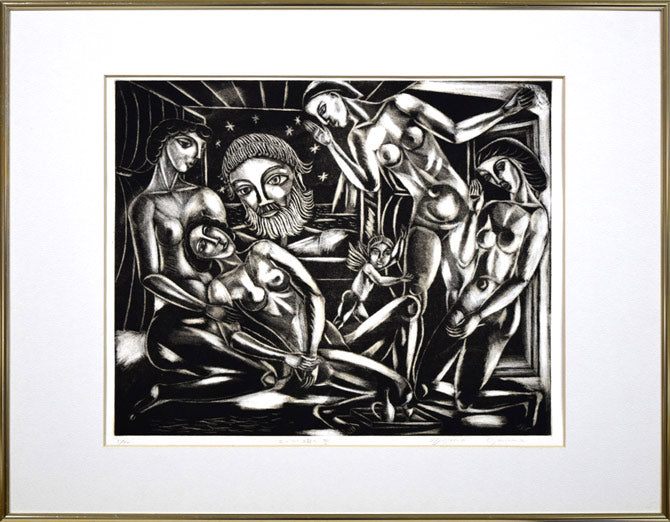 小沢勇寿郎「エーゲ海の夢」銅版画