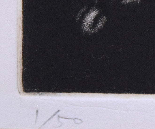小沢勇寿郎「エーゲ海の夢」銅版画　限定番号（ed，1/50）限定番号No,1の貴重作品！
