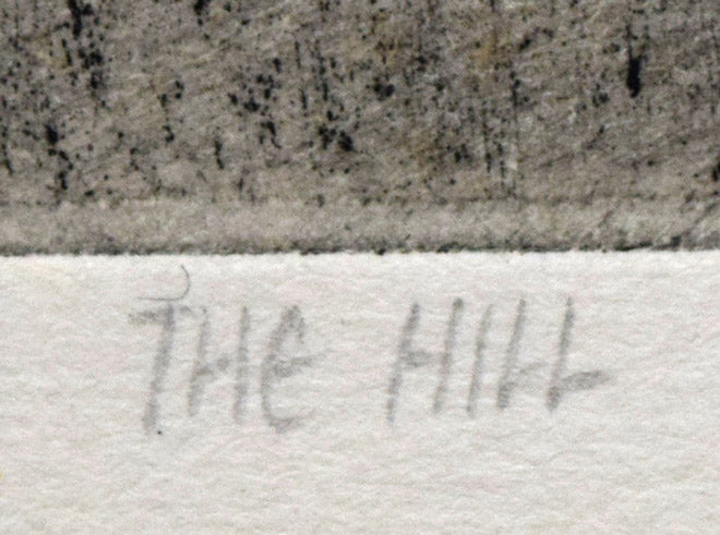 ピーター・ミルトン「THE HILL」銅版画 タイトル部分
