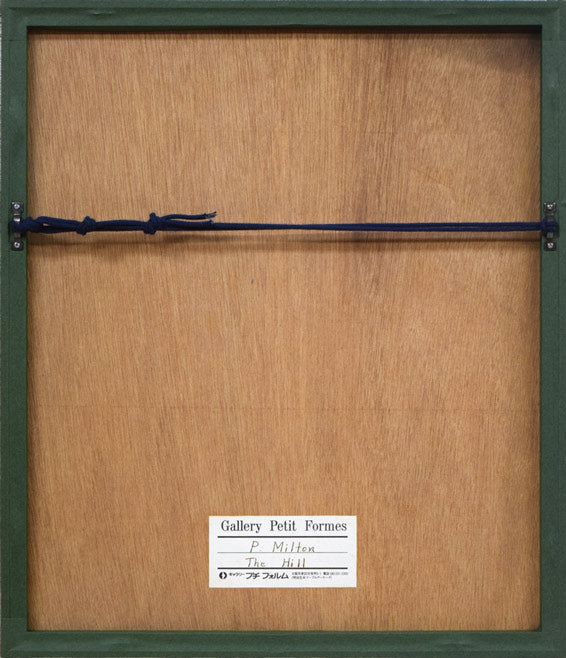 ピーター・ミルトン「THE HILL」銅版画 額縁裏側画像