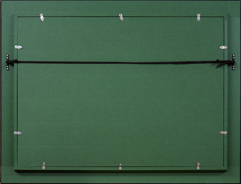 ピエール・K・岩村「ヴァローニュの町並(フランス)」油絵・仏P10号 額縁裏側部分