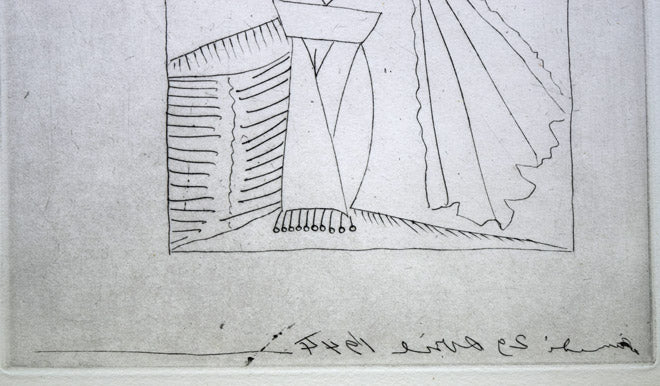 パブロ ピカソ(Pablo PICASSO)「女闘牛士」エッチング(銅版画) 版上サイン拡大画像