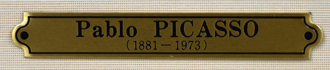 パブロ ピカソ(Pablo PICASSO)「女闘牛士」エッチング(銅版画) 額装プレート拡大画像