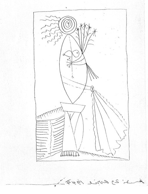 パブロ ピカソ(Pablo PICASSO)「女闘牛士」エッチング(銅版画) カタログレゾネ資料2 右側拡大画像