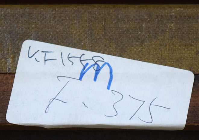 エドワード・プリーストリー「滝の風景」油絵・仏P12号 裏側拡大画像2