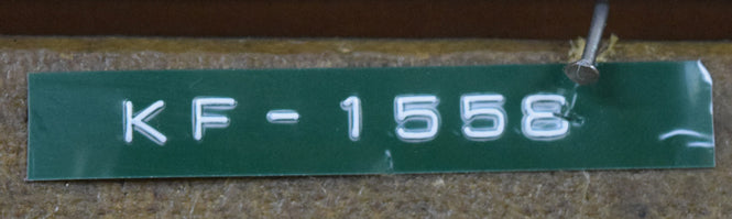 エドワード・プリーストリー「滝の風景」油絵・仏P12号 裏側拡大画像1