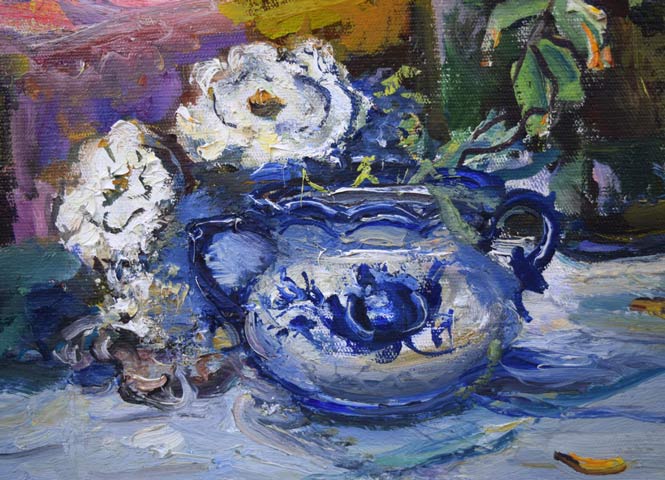 ラジモワ「秋」油絵・変形30号 拡大画像4