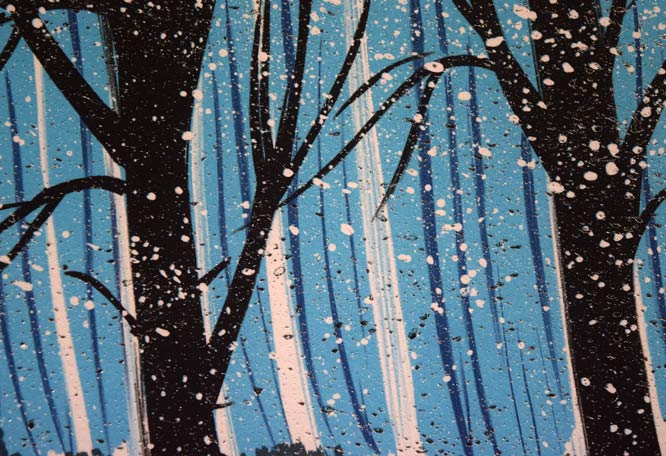 ラシス「冬の乗馬」リトグラフ 拡大画像3