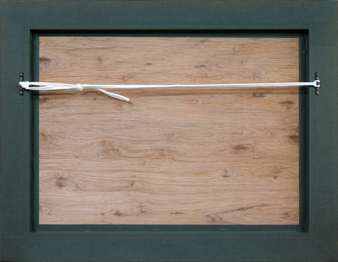 ラシス「冬の乗馬」リトグラフ 額縁裏側画像