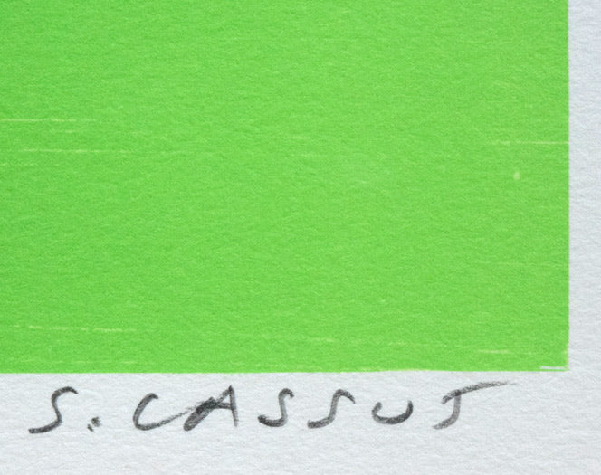 セルジュ・ラシス「緑の森」リトグラフ　本人直筆鉛筆サイン拡大画像