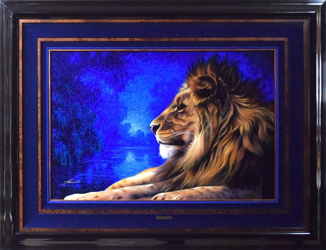 クリスチャン リース ラッセン(Christian Riese Lassen)「マジェスティⅢ」ミクストメディア版画(キャンバス)に手彩色