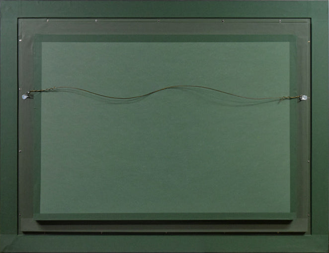 クリスチャン リース ラッセン(Christian Riese Lassen)「マジェスティⅢ」ミクストメディア版画(キャンバス)に手彩色 額縁裏側画像