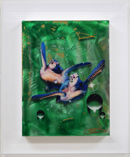 クリスチャン リース ラッセン(Christian Riese Lassen)「オーダータートル(L)」オリジナル1点物 額装正面