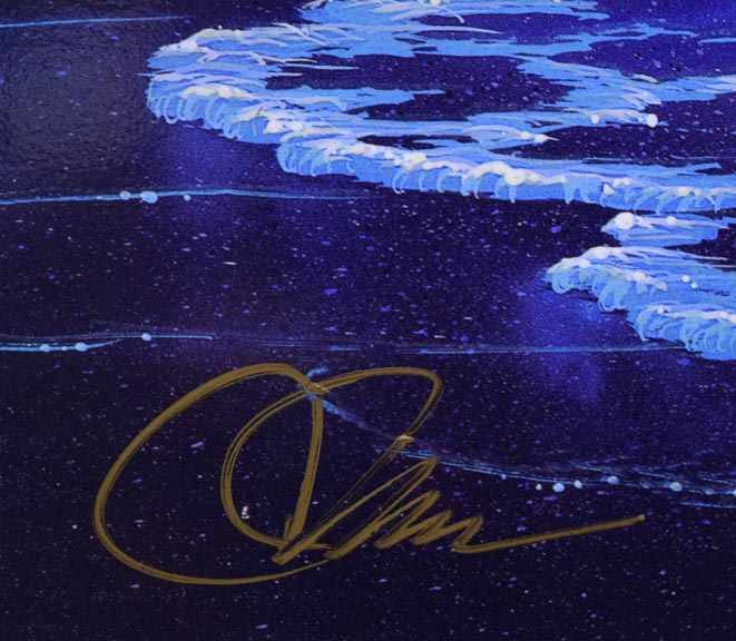 クリスチャン リース ラッセン(Christian Riese Lassen)「セレニティS/N」ミクスドメディア版画 本人直筆金ペンサイン拡大画像