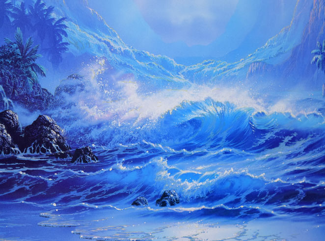 クリスチャン リース ラッセン(Christian Riese Lassen)「セレニティS/N」ミクスドメディア版画 拡大画像3