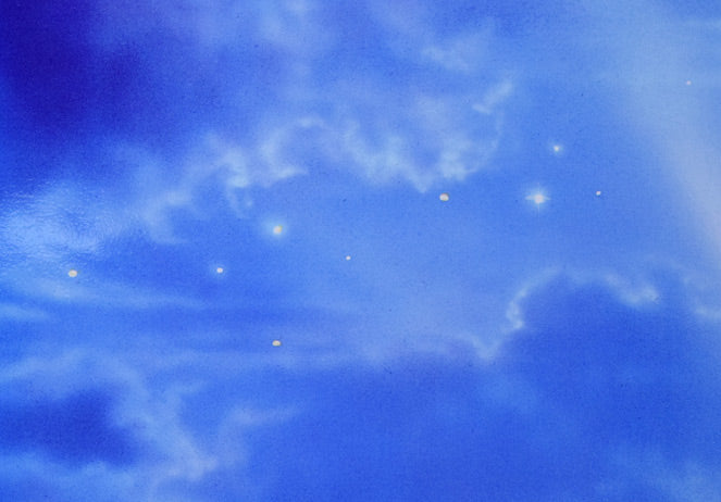 クリスチャン リース ラッセン(Christian Riese Lassen)「セレニティS/N」ミクスドメディア版画 拡大画像7(手彩色部分)