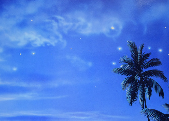 クリスチャン リース ラッセン(Christian Riese Lassen)「セレニティS/N」ミクスドメディア版画 拡大画像8(手彩色部分)