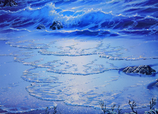 クリスチャン リース ラッセン(Christian Riese Lassen)「セレニティS/N」ミクスドメディア版画 拡大画像6