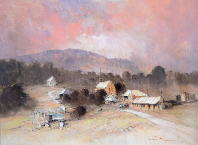 レックス・ニューウェル「リトル・ハートレイ(オーストラリア)」油絵・変形20号 作品全体拡大画像