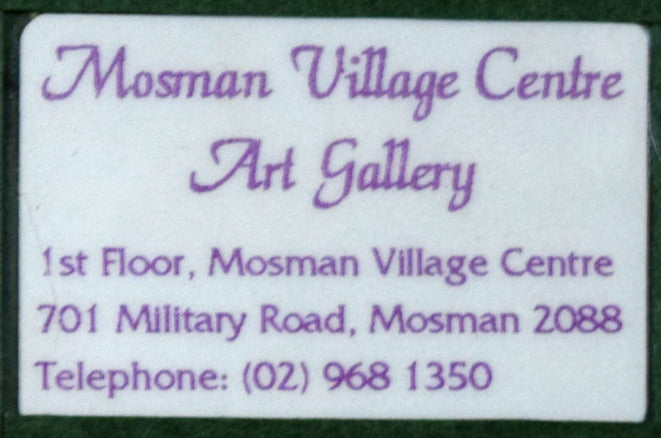 レックス・ニューウェル「リトル・ハートレイ(オーストラリア)」油絵・変形20号 額裏シール拡大画像2