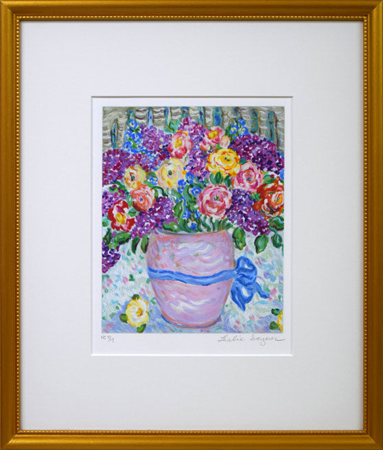 レスリー・セイヤー(Leslie SAYOUR)「ブルーリボンベイス」シルクスクリーン版画