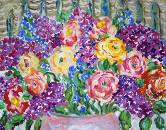 レスリー・セイヤー(Leslie SAYOUR)「ブルーリボンベイス」シルクスクリーン版画 拡大画像1