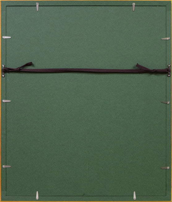 レスリー・セイヤー(Leslie SAYOUR)「ブルーリボンベイス」シルクスクリーン版画 額縁裏側画像