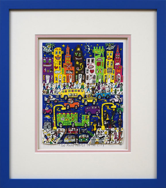 ジェームス・リジィ(JAMES RIZZI)「TOO MANY PEOPLE IN THE CITY」3Dシルクスクリーン版画