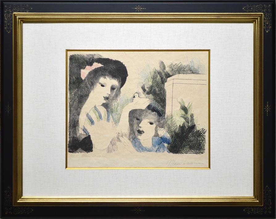 マリー ローランサン(Marie Laurencin)「お城の子供たち」リトグラフ・1930年作