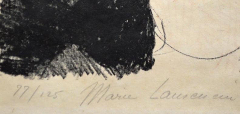 マリー・ローランサン「お城の子供たち」リトグラフ・1930年作　限定番号・サイン部分