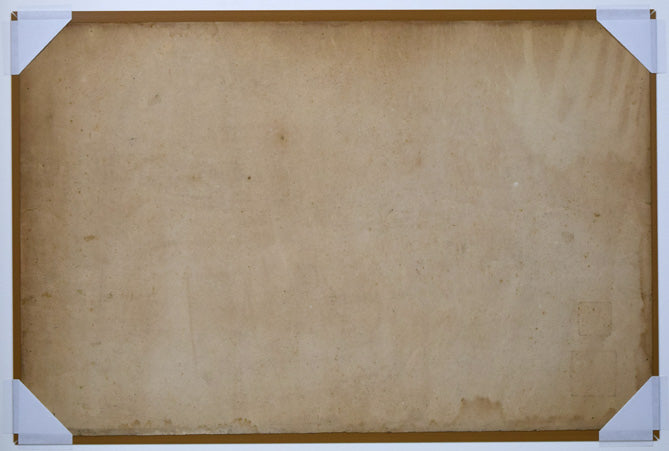 露山(本名:畠中 清喜)「イノシシとネズミ」木炭画 作品裏側画像