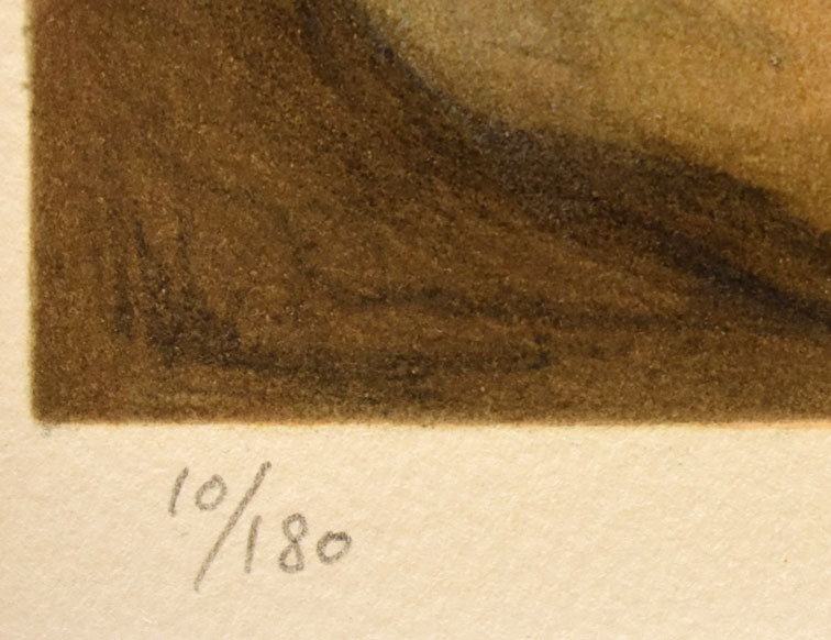 ルノワール「扇を持つ女性」リトグラフ（石版画）　限定番号部分（ed，10/180）
