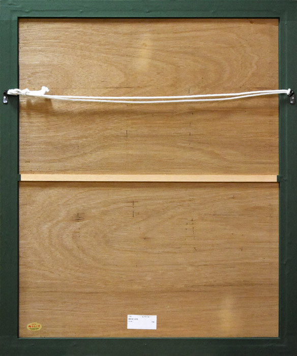 ルノワール(Pierre-Auguste Renoir)「扇を持つ女性」リトグラフ 額縁裏側画像