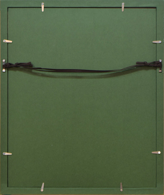 サージ・マルジス「赤い花」リトグラフ 額縁裏側画像