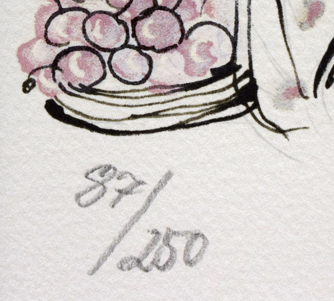 サージ マルジス(Serge Marjisse)「さくらんぼ」リトグラフ 限定番号(ed,87/250)