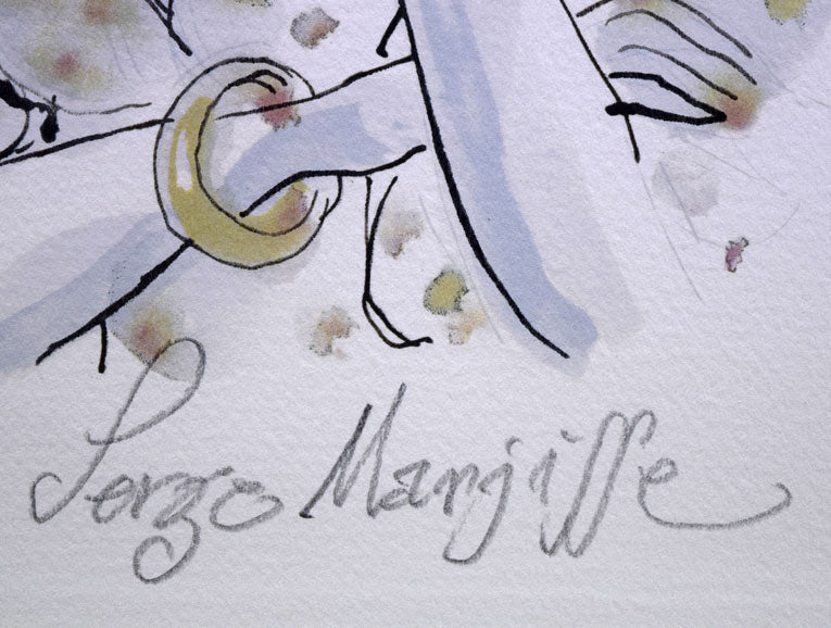 サージ・マルジス「さくらんぼ」リトグラフ　鉛筆サイン部分