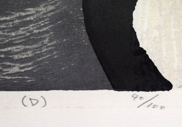 斎藤清「ブッダ・アシュラ・奈良(D)[BUDDHA ASYURA NARA(D)」木版画 限定番号(ed,40/100)