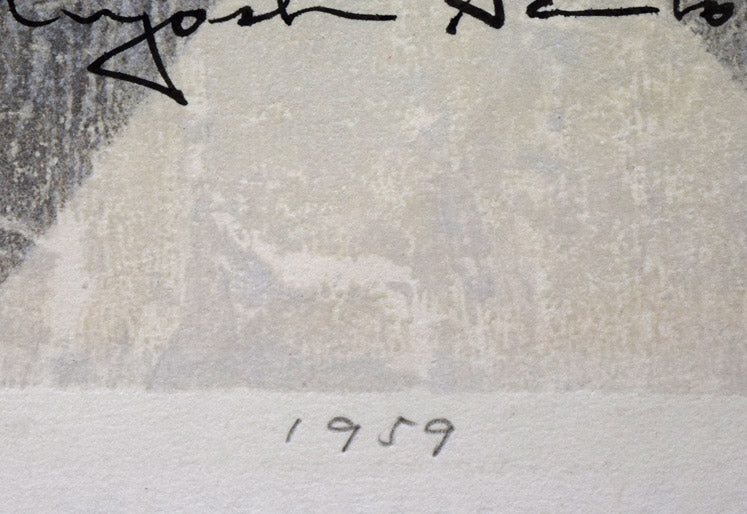 斎藤清「ブッダ・アシュラ・奈良(D)[BUDDHA ASYURA NARA(D)」木版画 制作年(1959年作)