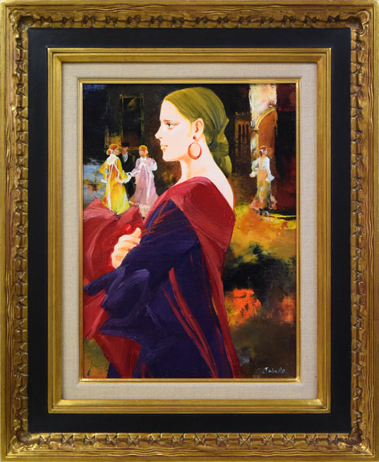 斎藤三郎「踊子パッキー」油絵・F4号